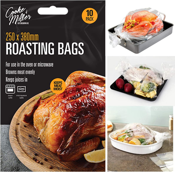  10 Large Roasting Bags Basting Oven Bag Browns Meat