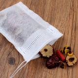 500X Empty Tea Bags with String Tea Making Herb Loose Filter Coffee (No Plastic Material) Tea Maker Teabag Non Woven Fabric