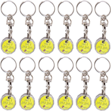 Pack of 12 X Shopping Trolley £1 Token Coin Keyring for Shop Trolley Locker Etc - New £1 Coin 12 Edge Shape (12 X No 1 Mum)