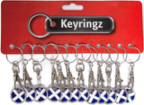 Pack of 12 X Shopping Trolley £1 Token Coin Keyring for Shop Trolley Locker Etc - New £1 Coin 12 Edge Shape (12 X St Andrew'S Cross)