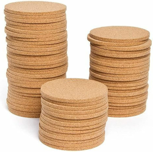 Plain round Real Cork Coasters (50)