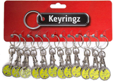 Pack of 12 X Shopping Trolley £1 Token Coin Keyring for Shop Trolley Locker Etc - New £1 Coin 12 Edge Shape (12 X No 1 Mum)